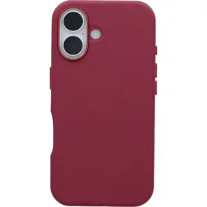 OtterBox Symmetry Apple iPhone 16 Backcover mit MagSafe Magnet Leder Rot