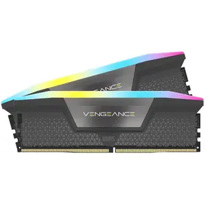 Corsair VENGEANCE RGB DDR5 6000MT/s 32GB (2 x 16GB, 6000 MHz, DDR5-RAM, DIMM), RAM, Grau günstig