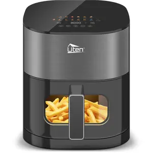 Uten Dual Blaze Heißluftfritteuse 5,5 L Airfryer 2000 W Sichtfenster