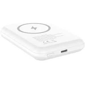 Energizer Tragbares kabelloses magnetisches Ladegerät, 5000 mAh, 15 W Powerbank, USB-C-Ausgangsladun (5000 mAh, 15 W, 18.50 Wh), Powerbank, Weiss günstig