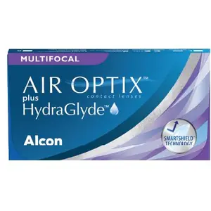 Air Optix, Kontaktlinsen, plus HydraGlyde Multifocal (-0.25, Monatslinse, 6 Stk., Multifokal)