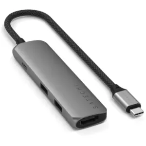 Satechi USB-C 4-in-1 Slim Multiport Adapter 4K Space Grey