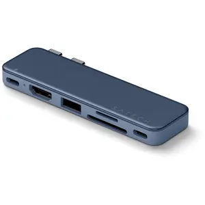 SATECHI 6-in-2 USB-C Snap-Hub für MacBook Neo, Indigo | 45-W-PD, HDMI ...
