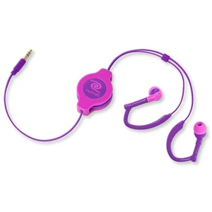 Einziehbare In-Ear-Kopfhörer Sport   Rosa/Lila