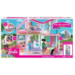 Barbie Malibu-haus Mit 2 Etagen Und 6 Zimmern