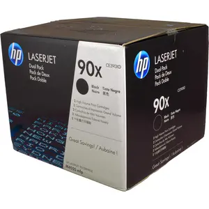 HP 90X 2er-Pack Schwarz Original LaserJet Tonerkartuschen mit hoher Re...