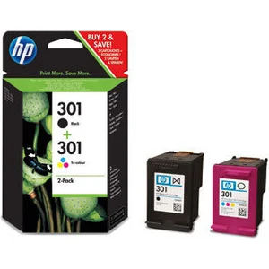 HP 301 2er-Pack Schwarz/Cyan/Magenta/Gelb Original Druckerpatronen, St...