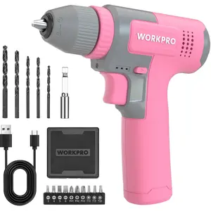 WORKPRO 8V Akku Bohrschrauber Set, 2000 mAh Akku Bohrmaschine