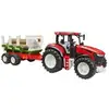 Bild von 03453 ROADMAX Traktor mit Rückeanhänger und 3 Baumstämmen, Spielfahrzeug