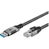 Bild von Ethernet-Kabel USB-A 3.2 Gen1 Stecker > RJ-45 Stecker, LAN-Adapter