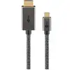 Bild von USB Textil-Adapterkabel, USB-C Stecker > HDMI Stecker, 4K / 60Hz