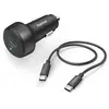 Bild von Auto-Schnellladegerät mit Ladekabel USB-C, PD, 25 W, 1 m, Schwarz (00201614)