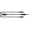 Bild von Cordial CFY 3 VCC, 3,0 m, 6,3 mm Stereo Klinke2x Cinch male Insertkabel