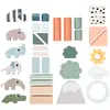 Bild von Done By Deer Holzbausteine Set 34 Stück Deer Friends
