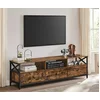 Bild von VASAGLE Lowboard TV-Schrank,Fernsehtisch mit 3 Schubladen,3 offenen Fächern, Wohnzimmer, für Fernseher bis zu 65 Zoll, 40 x 147 x 50 cm, Stahlgestell