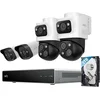 Bild von Anker eufy IP-Überwachungskamera eufy PoE NVR Security System S4 Max, 3-Linsen Bullet-PTZ-Kameras (4-tlg., 4*PoE NVR Security System S4 Max, KI Auto-Framing&Tracking, Farbnachtsicht, Stroboskop)
