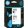 Bild von HP HP original Druckerpatrone 305 Kombi B/C/M/Y 6ZD17AE Nachfülltinte (für HP, Packung, 2x, Instant Ink, Cyan/Magenta/Gelb/Schwarz)
