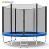 Bild von HomeMiYN Gartentrampolin Garten Trampolin mit Sicherheitsnetz   Outdoor Kinder Trampolin, Schutzrand schwarz,mit sicherheisnetz
