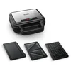 Bild von Tefal Sandwichmaker Ultracompact 3-in-1 Sandwich/Waffel/Panini, Antihaftbeschichtung, 700 W, platzsparende Aufbewahrung, Maße: 23 x 23 x 9 cm, SW383D