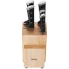 Bild von Tefal Messerblock Ice Force, Messerblock aus Holz (6tlg), Eishärtung, Edelstahl Made in Germany, optimale Schärfe
