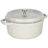 Bild von Staub Auflaufform La Cocotte 24cm rund, weisser Trüffel, Gusseisen, Gusseisen