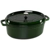 Bild von Staub Auflaufform La Cocotte 33cm oval, Basilikum-grün, Gusseisen, Gusseisen