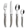 Bild von Lou Laguiole Besteck-Set TRADITION (24-tlg), 6 Personen, Edelstahl Rostfrei 18/0, spülmaschinenfest, mit taupe, hochglanzpoliert