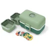 Bild von Monbento Lunchbox Kinder TRESOR 16 x 9.2cm Grün Lunch Bentobox 0.8L