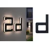 Bild von Paulmann LED Außen-Wandleuchte Solar Hausnummer, LED fest integriert, Warmweiß, LED-Modul, Hausnummern, Buchstaben wählbar, Akku wechselbar