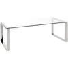 Bild von HAKU Couchtisch Sofatisch, Wohnzimmertisch (1-St), rechteckig - aus Metall Silber B/T/H 120/60/40 cm
