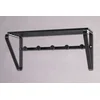 Bild von HAKU Garderobenleiste Flurgarderobe, Garderobe, Garderobenhaken, Garderobenleiste, rechteckig - aus Metall Schwarz - B/T/H 45/18/20 cm