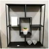 Bild von HAKU Wandregal Hängeregal, Wandboard, quadratisch - aus Metall Schwarz - B/T/H 60/18/70 cm