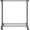 Bild von HAKU Garderobenständer Garderobe, Garderobenständer, Kleiderständer auf Rollen, Kleiderwagen, rechteckig - aus Metall Schwarz - B/T/H 95/44/95-170 cm