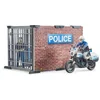 Bild von Bruder® Spielzeug-Polizei Spielfiguren Set Polizeistation Polizeimotorrad und 2 Figuren 62732