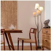 Bild von näve Stehlampe Boho, ohne Leuchtmittel, 4flg., E14, Textilschirme 2x beige, 2x braun, inkl. Fußschalter
