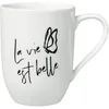 Bild von Villeroy & Boch Becher Statement Becher m. H. La vie est belle 280 ml, Premium Porcelain