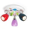 Bild von Brilliant LED Deckenstrahler BIRDS, LED wechselbar, Warmweiß, Spotrondell bunt, 3 x GU10 max. 3W, 11cm Höhe, schwenkbar, Metall