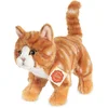 Bild von Teddy Hermann® Kuscheltier Katze stehend rot getigert, 20 cm, zum Teil aus recyceltem Material