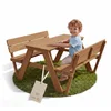 Bild von roba® Garten-Kindersitzgruppe Outdoor+, mit 2 Bänken, 1 Tisch "Picknick for 4", aus Massivholz, wetterfest