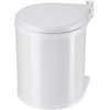 Bild von Hailo Einbaumülleimer Compact-Box M, 15 Liter, Stahlblech weiß, Kunststoff Inneneimer, Made in Germany