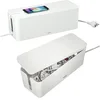 Bild von Hama Kabelbox Design Kabelbox Weiß Kabelmanager Ladebox, (1x Kabelbox, Aufbewahrung), Kabel-Organizer Strom Ladestation für Zuhause TV PC Büro Schreibtisch