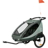 Bild von Hauck Fahrradkinderanhänger 2in1 Bike Trailer und Buggy Dryk Duo Plus, dark green, für 2 Kinder, inklusive Deichsel