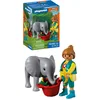 Bild von Playmobil® Zoo: Elefantenbaby und Pflegerin (72092), Animals & Friends Konstruktions-Spielset, (6 St), Made in Europe