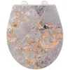 Bild von WENKO WC-Sitz Grey Marble, mit Relief, aus antibakteriellem Duroplast