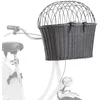 Bild von TRIXIE Tierfahrradkorb Hundefahrradkorb vorne aus Polyrattan - anthrazit - 44 × 41 × 34 cm