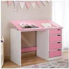 Bild von IDIMEX Kinderschreibtisch EMMA, Schreibtisch mit Schubladen, neigbare Tischplatte aus massivholz rosa