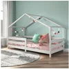 Bild von IDIMEX Hausbett RENA, Hausbett Montessori Bett 90 x 200 Kinderbett Rausfallschutz Kiefer