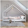 Bild von IDIMEX Hausbett CORA, Kinderbett 90x200 cm mit Rausfallschutz Montessori Bodenbett Weiß
