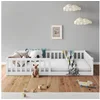 Bild von IDIMEX Kinderbett GUSTAVO, Bodenbett GUSTAVO 90x190cm mit Rausfallschutz, massive Kiefer- weiß