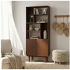 Bild von IDIMEX Regal SIMONA, Modernes Holzregal mit Türen & Fächern Design Regal kastanien farben